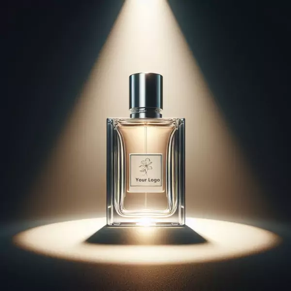 Flacon de parfum moderne avec image de marque